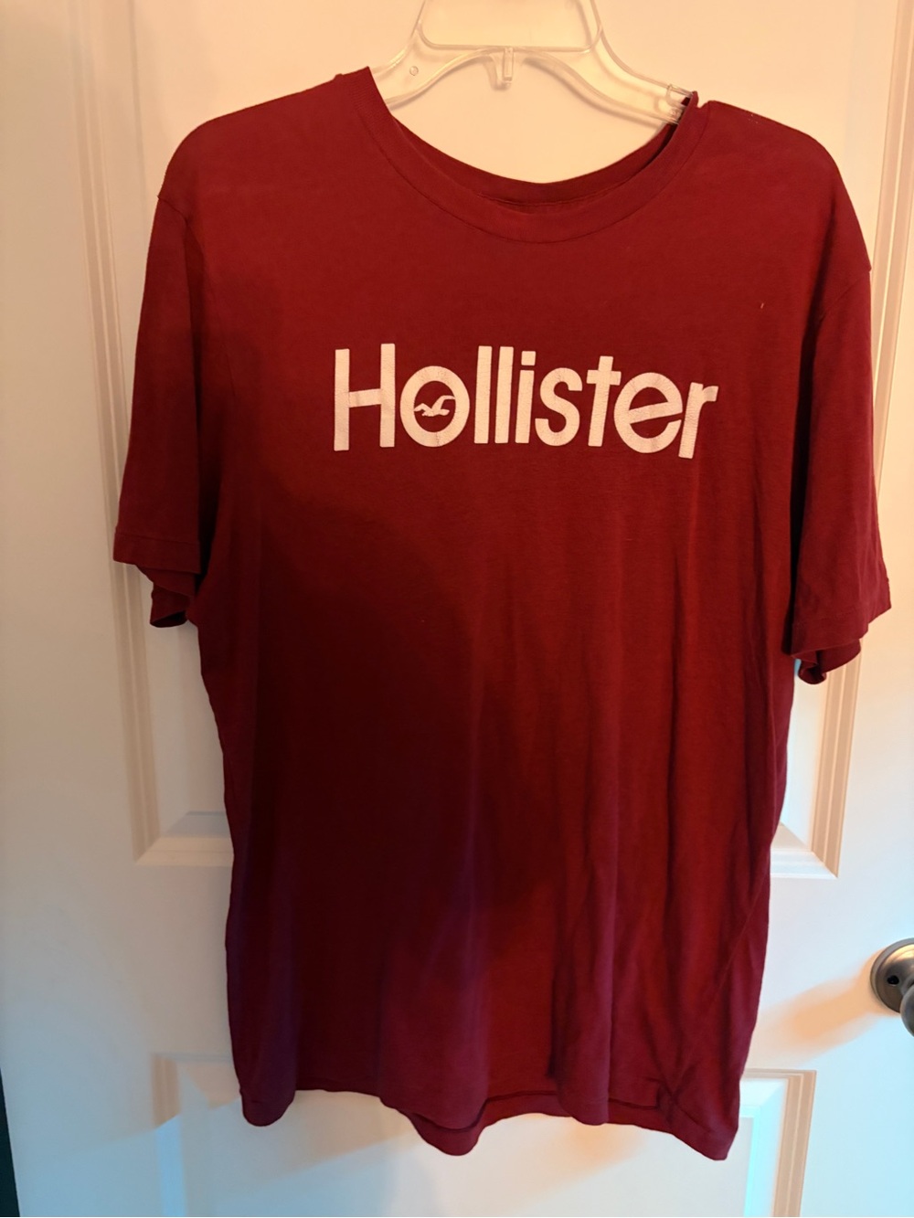 Hollister Red Crewneck Tee with Blue Tag